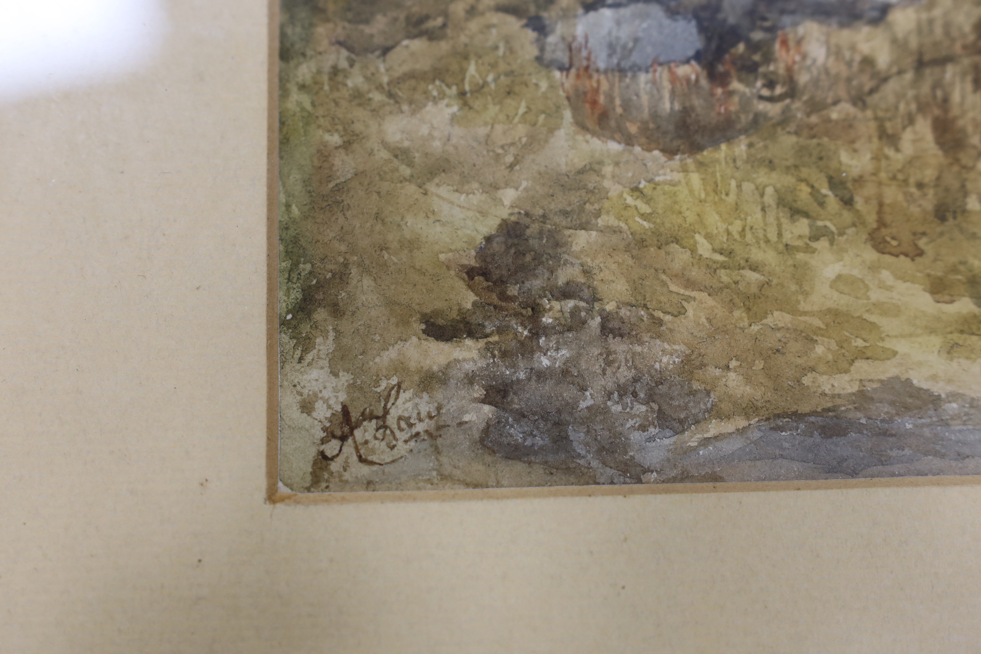 Andrew Law (Scottish, 1873-1967) watercolour, Brig O'Turk, signed, 24 x 33cm